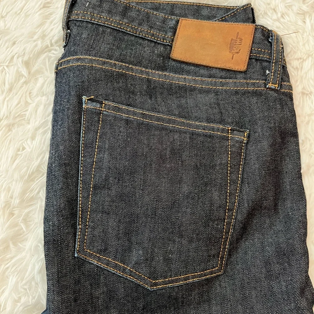 Rye 51 Silo Raw Denim Jeans 36 Navy - Picture 3 of 4